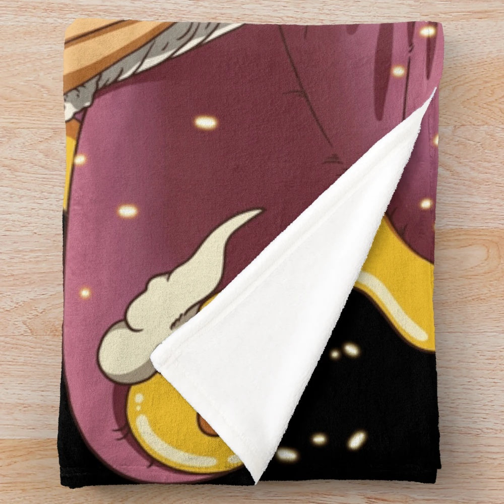 Gear 5th inspired plush blanket with One Piece anime character design