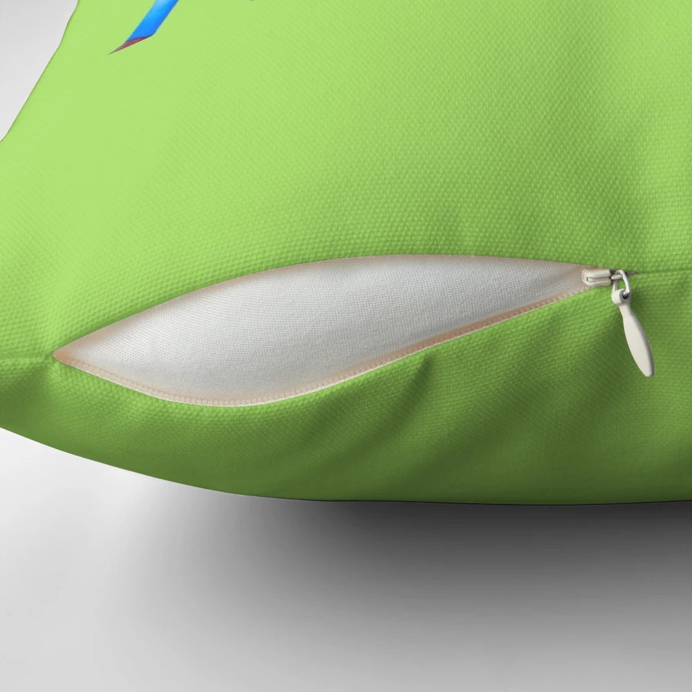 Gecko-themed kids' t-shirt and hoodie pattern printed on a decorative pillow