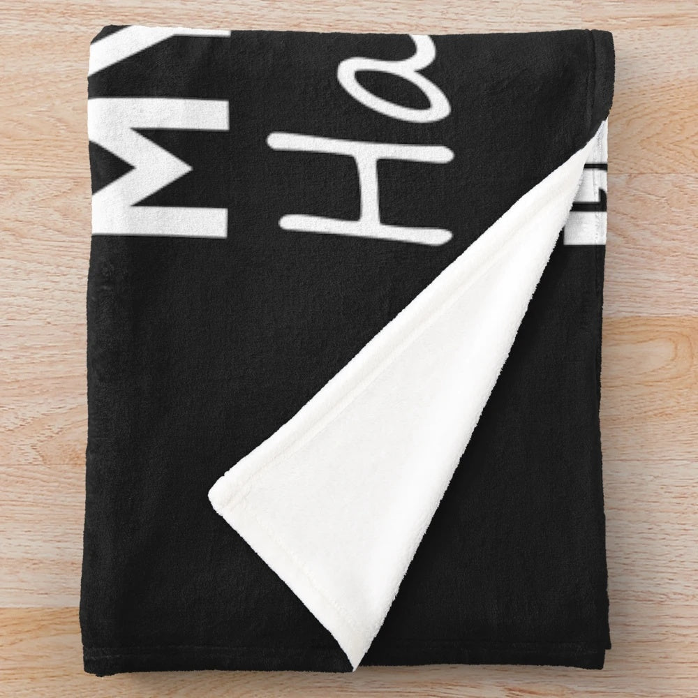 Plush blanket with "I'm Not Crazy" design inspired by The Big Bang Theory