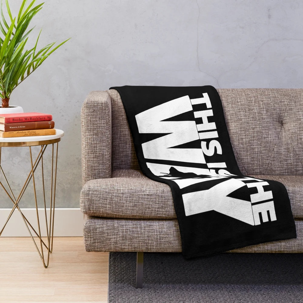 Plush blanket featuring Star Wars Mandalorian design by DopeyArt