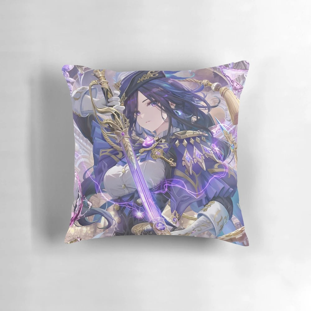 Genshin Impact Clorinde character pillow, featuring a soft and plush design for comfortable home decor.