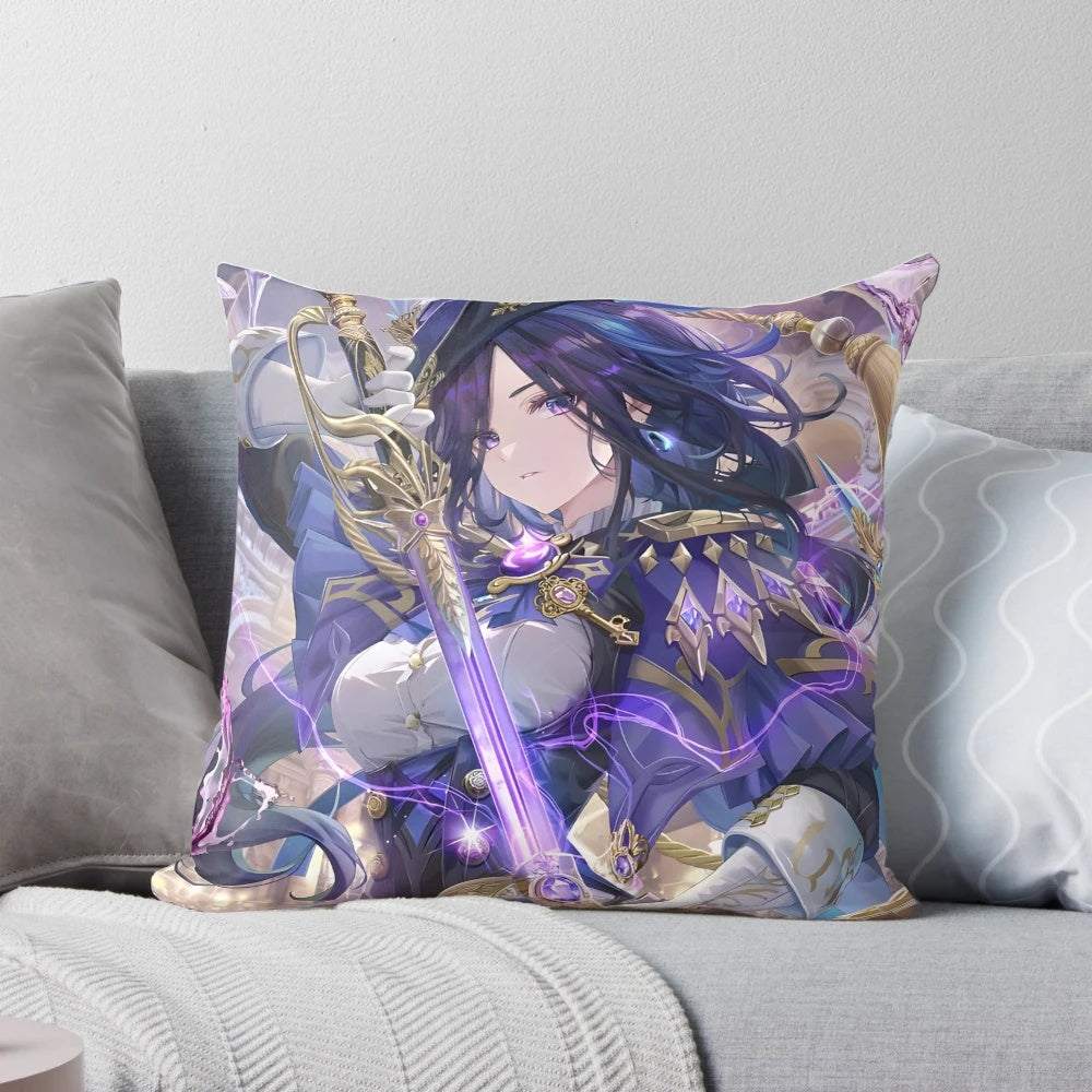 Genshin Impact Clorinde character pillow, featuring a soft and plush design for comfortable home decor.