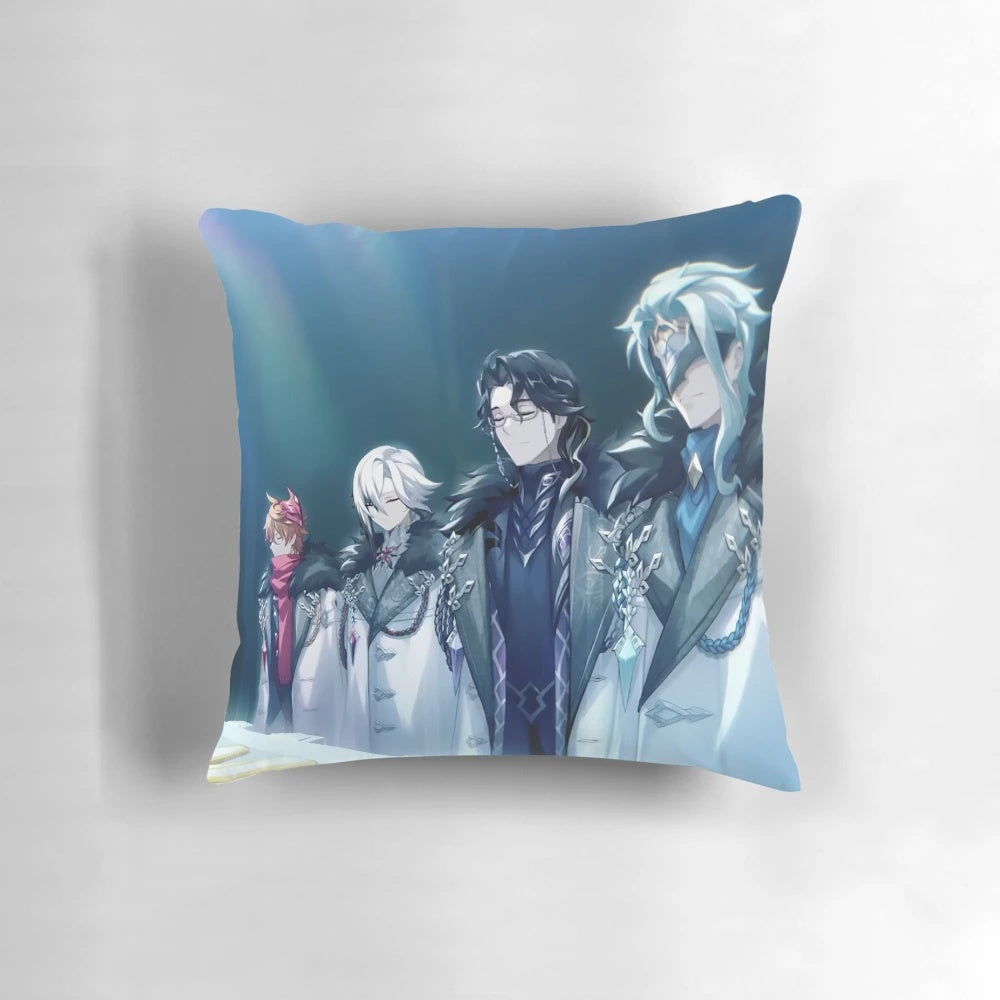Genshin Impact Fatui Harbingers Pillow - Soft and Comfortable Cushion Featuring the Mysterious Fatui Harbingers from the Popular Game