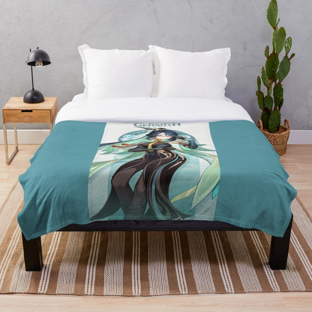 Genshin Impact Xianyun Character Inspired Plush Blanket