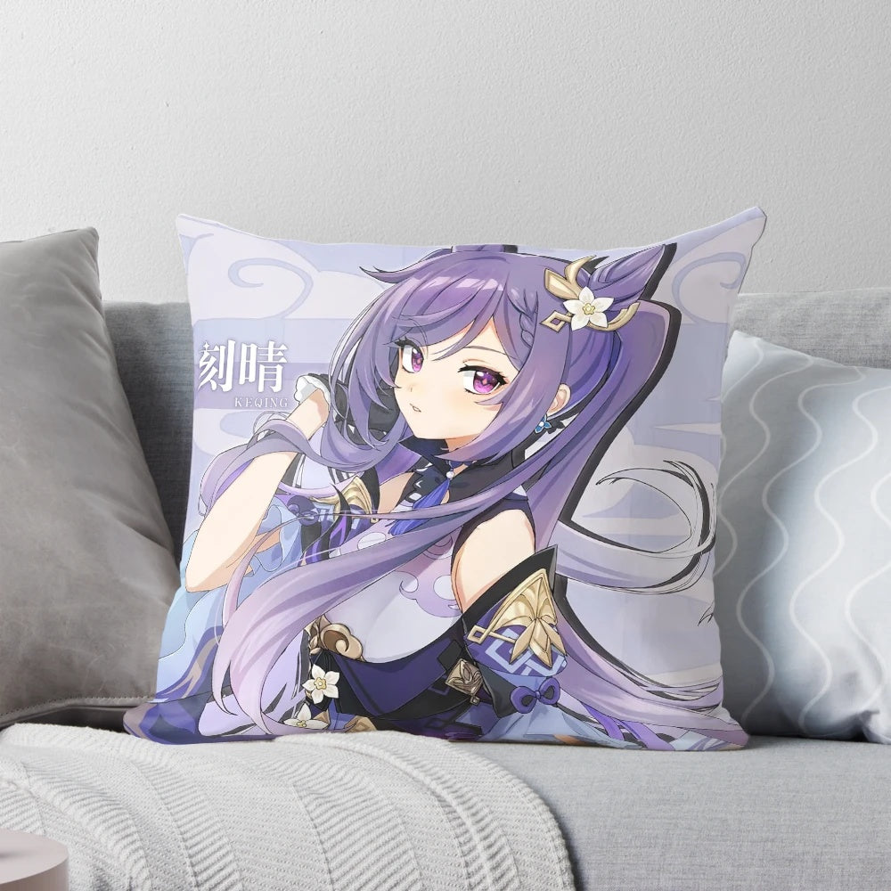 Genshin Impact Keqing Birthday Anime Pillow with Official 2020 Artwork