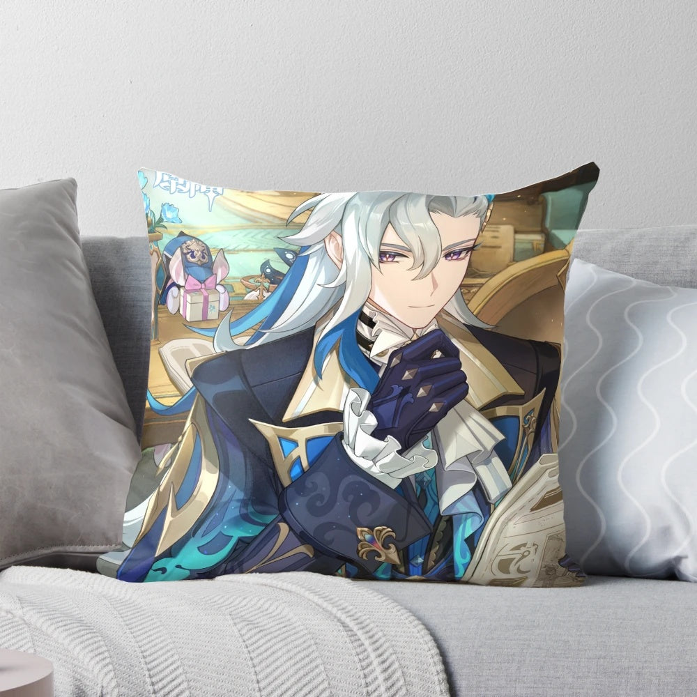 Genshin Impact Neuvillette Birthday Pillow with 2023 Official Artwork