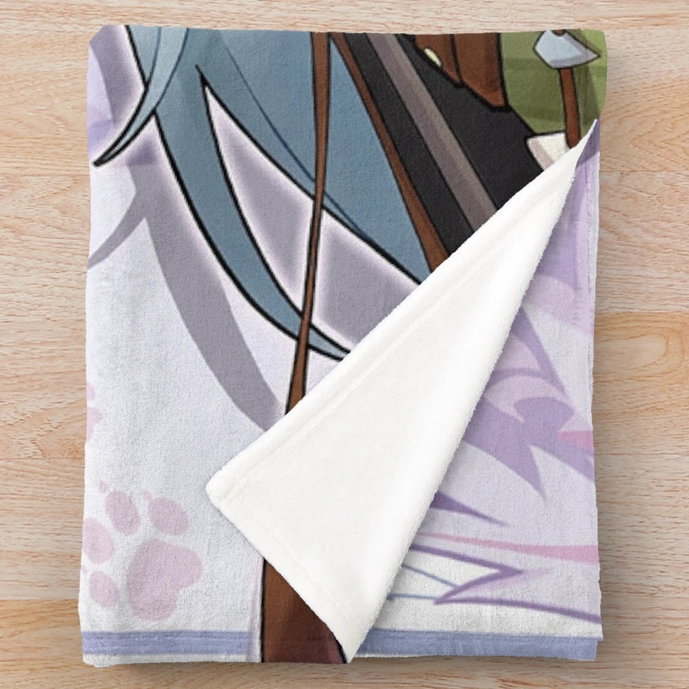 Genshin Impact Razor character plush blanket featuring official 2020 birthday artwork