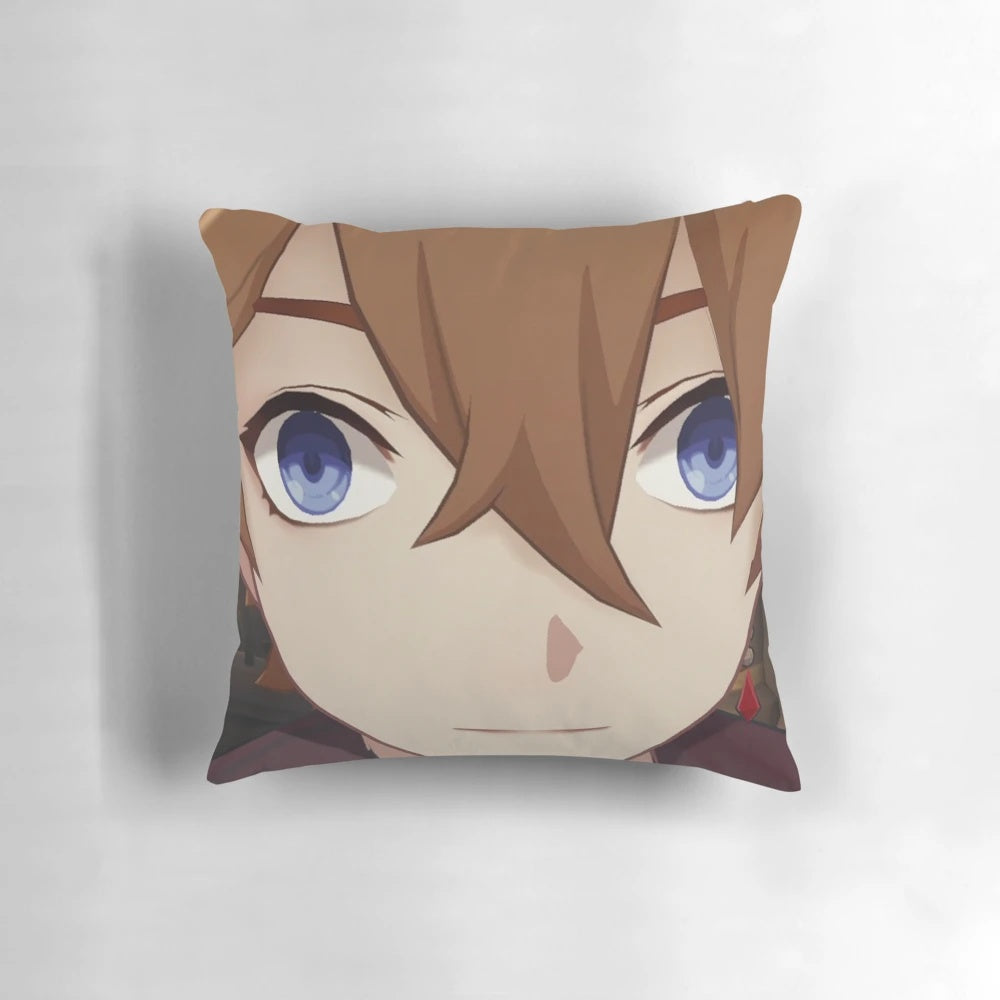 Artfully designed Genshin Impact Tartaglia Childe meme pillow