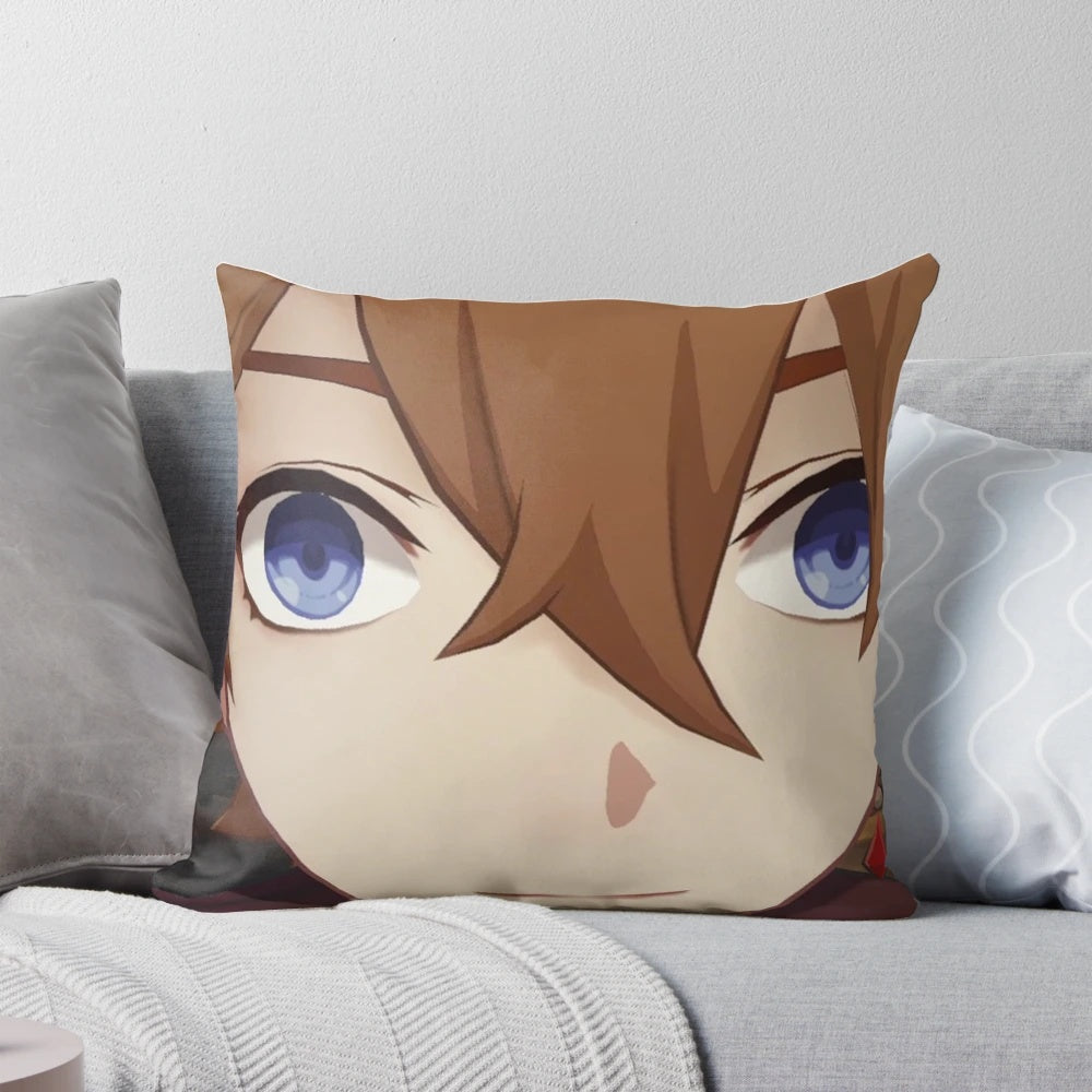 Artfully designed Genshin Impact Tartaglia Childe meme pillow