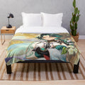Genshin Impact Xiao Inspired Plush Blanket featuring the character's official artwork