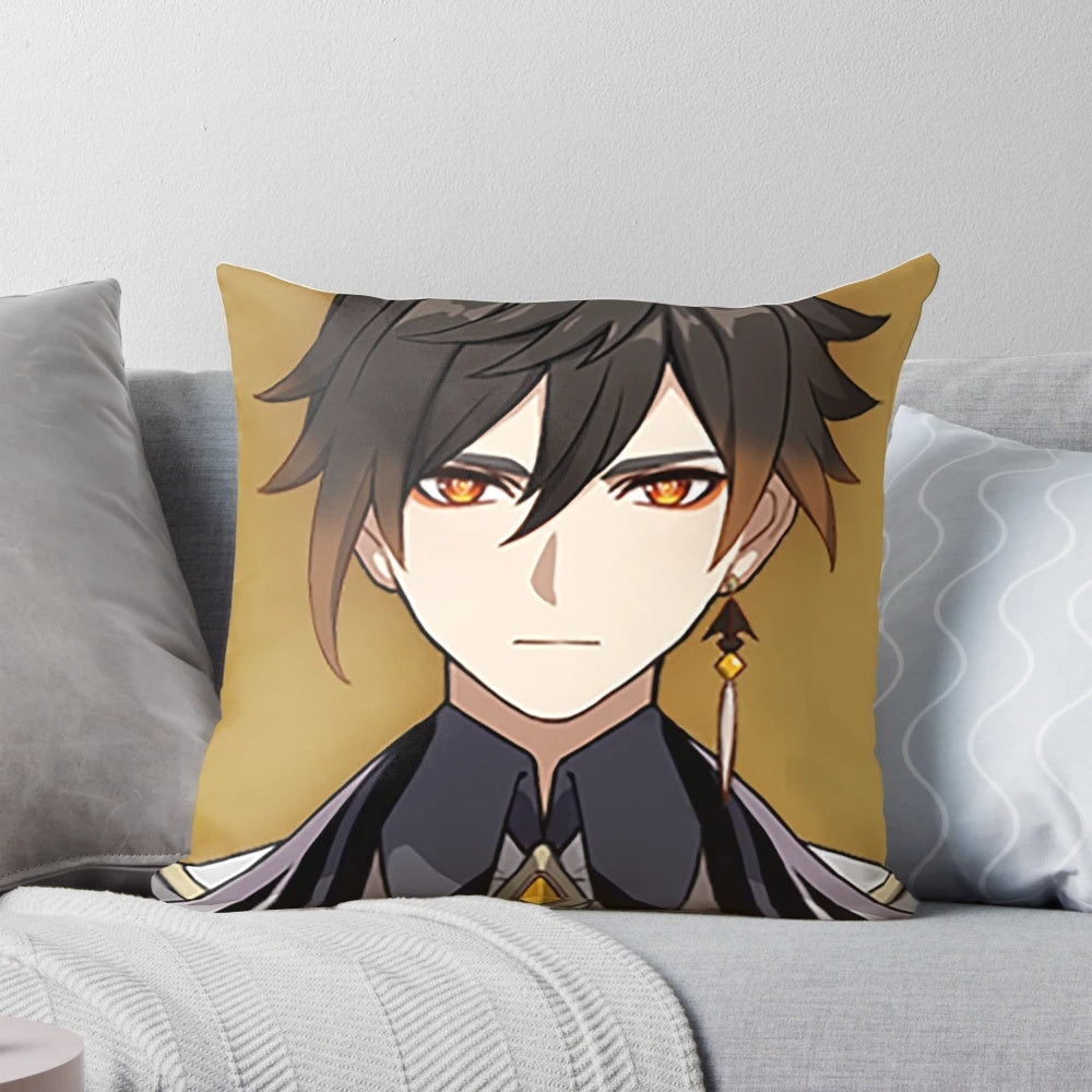 Genshin Impact Zhongli Official Character Pillow, featuring the Geo element character from the Liyue region