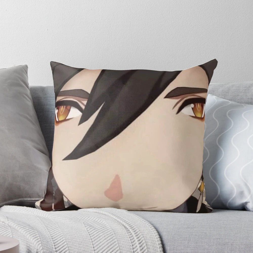 Genshin Impact Zhongli Pillow - High-quality soft plush pillow featuring the character Zhongli from the popular game Genshin Impact