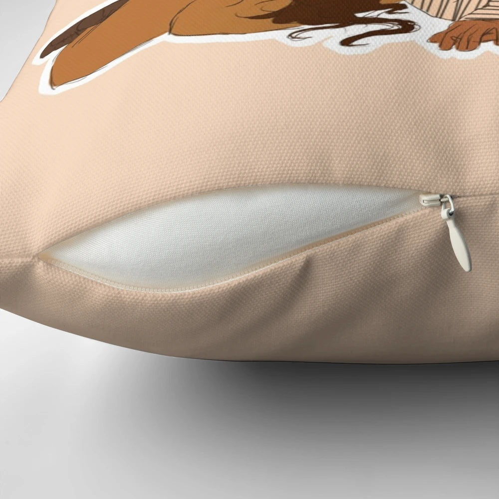 Soft and cozy pastel-colored pillow with the words "gentle love" on it, celebrating LGBTQ+ pride.