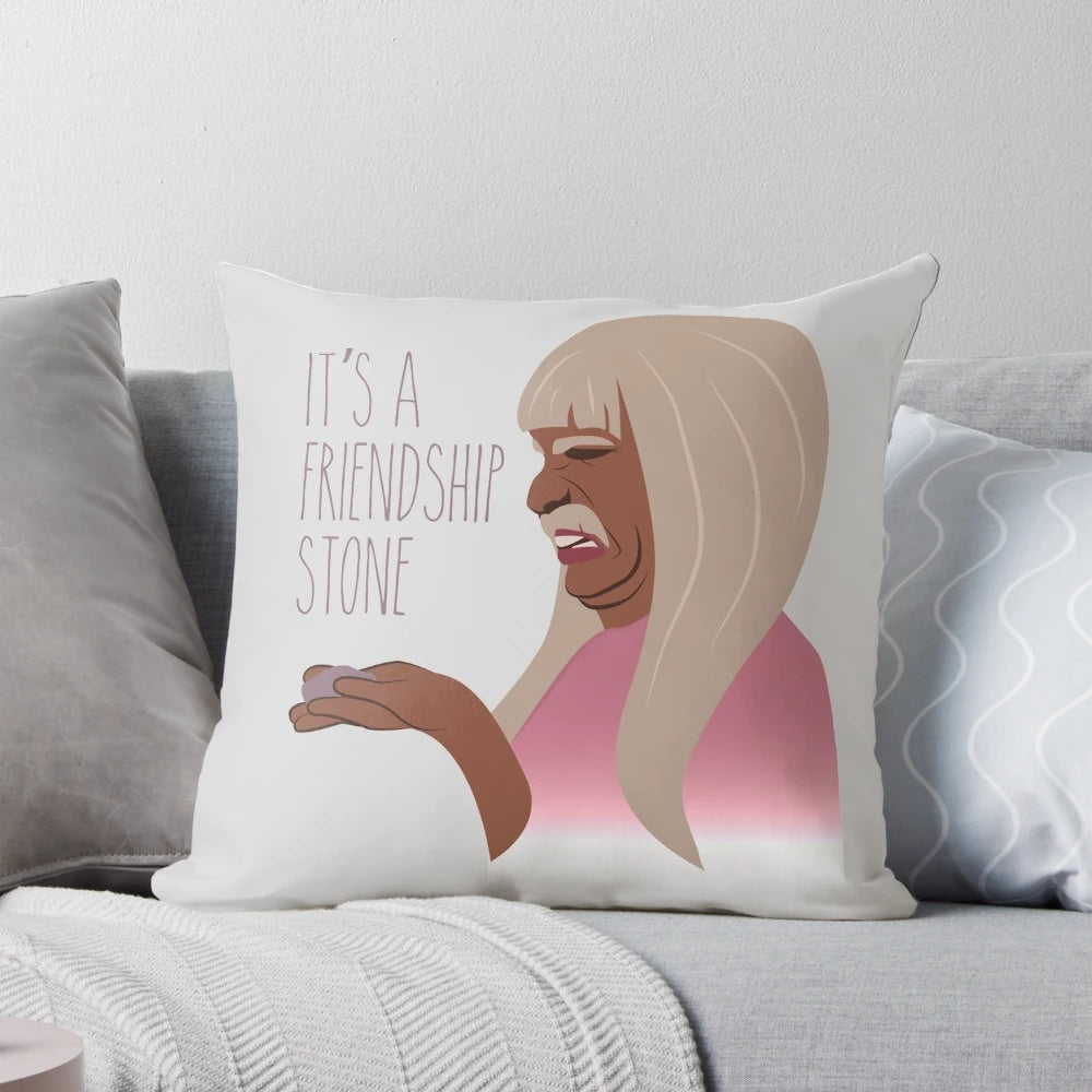 A plush pillow featuring the iconic friendship stone from the cult classic film Gentlemen Broncos.