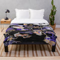 Genya inspired plush blanket featuring the character from the popular anime and manga series Demon Slayer