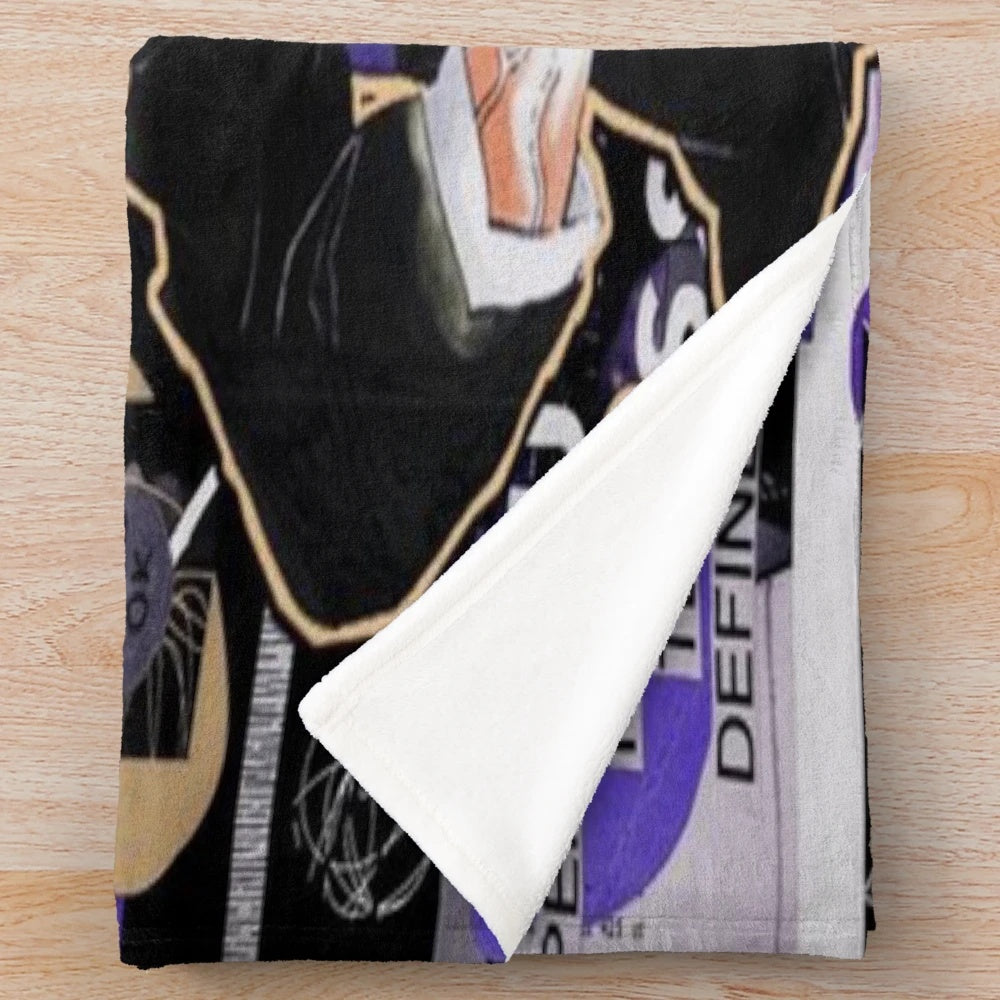 Genya inspired plush blanket featuring the character from the popular anime and manga series Demon Slayer