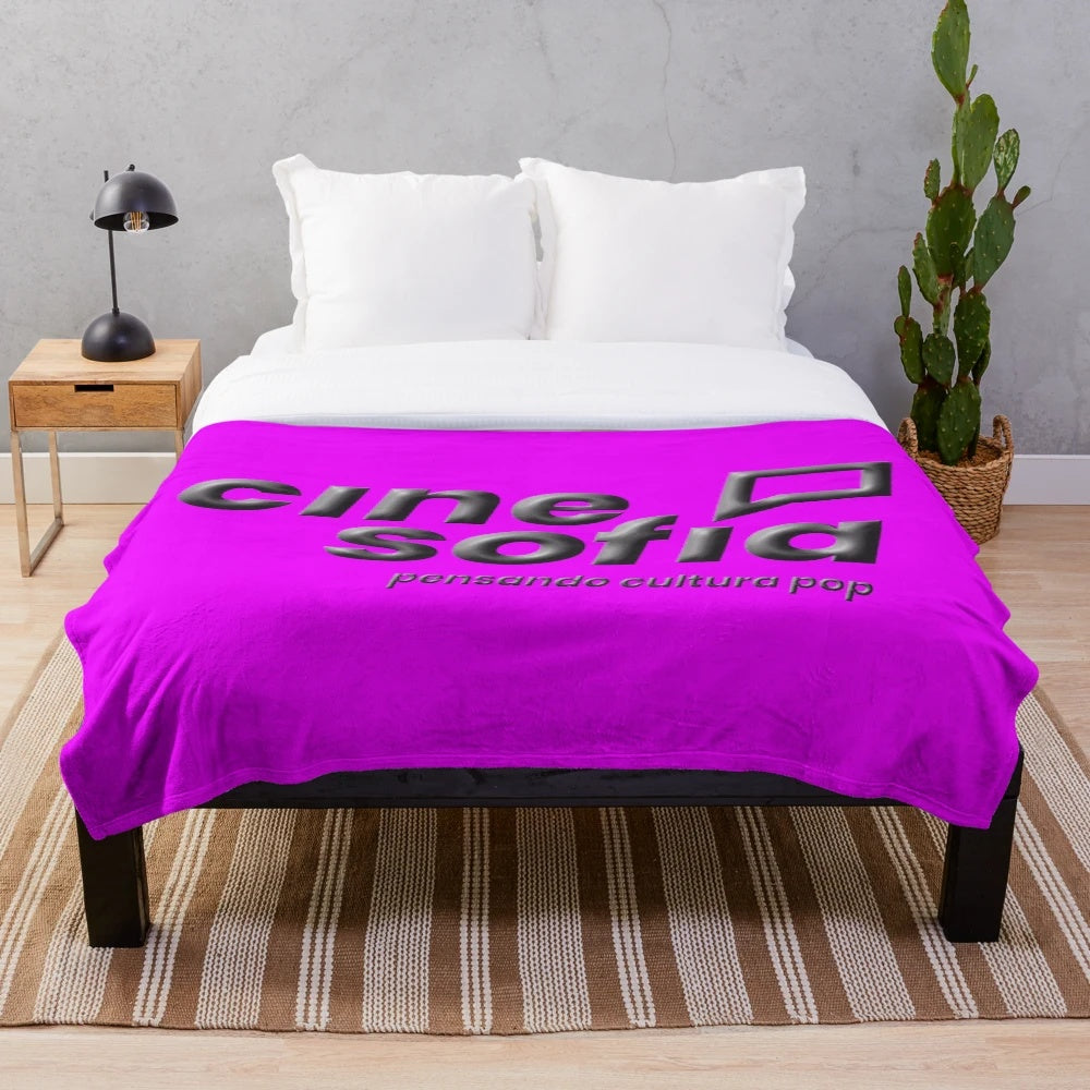 Geometric 3D mandala plush blanket with a trippy, nature-inspired design