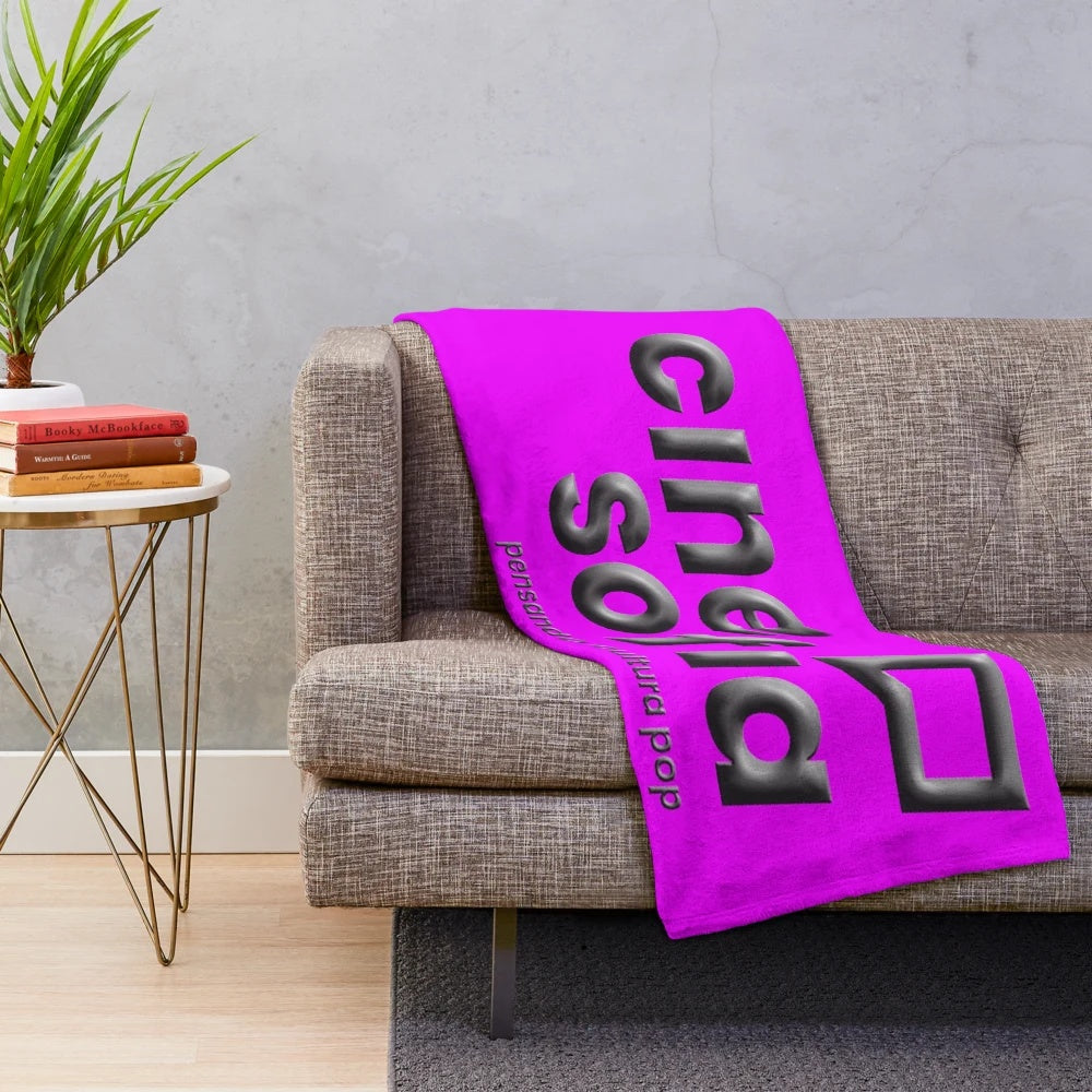 Geometric 3D mandala plush blanket with a trippy, nature-inspired design