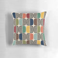 Mid century modern geometric abstract concentric circle pattern throw pillow