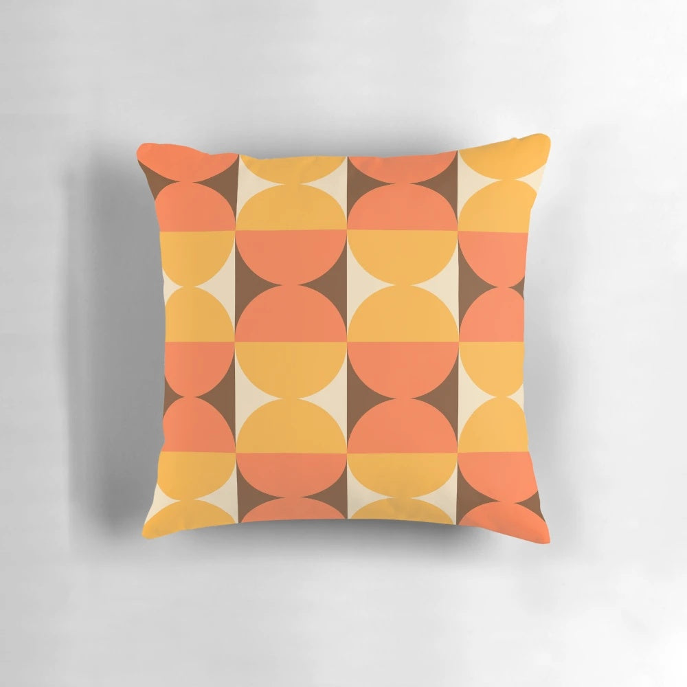 Mid century modern geometric abstract pattern decorative throw pillow