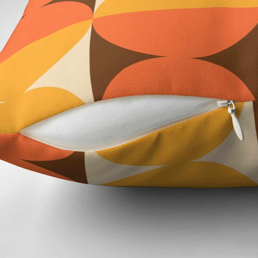 Mid century modern geometric abstract pattern decorative throw pillow