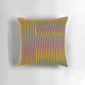 Pillow featuring geometric abstraction artwork by renowned Venezuelan artist Carlos Cruz Diez