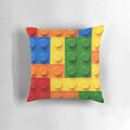 Colorful Lego-like building blocks in geometric shapes for creative play