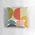 Geometric abstract wall art in a mid-century modern style
