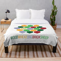 Settlers board game inspired geometric pattern plush blanket