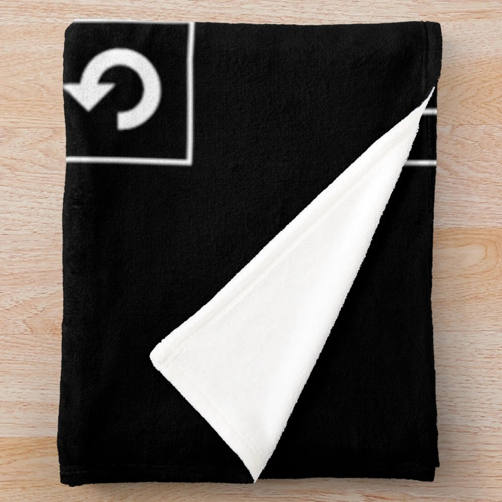 Geometry Dash themed coloured plush blanket for gaming enthusiasts