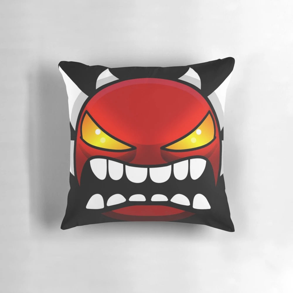 Geometry Dash Extreme Demon Themed Decorative Pillow