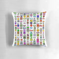 Geometry Dash inspired decorative pillow with unlocks design