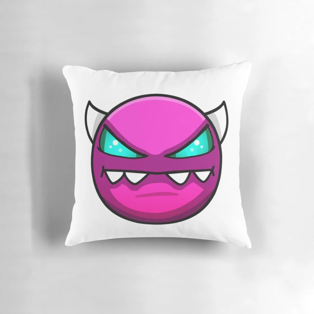 Geometry Dash Medium Demon Pillow - Comfortable and Stylish Gaming Accessory