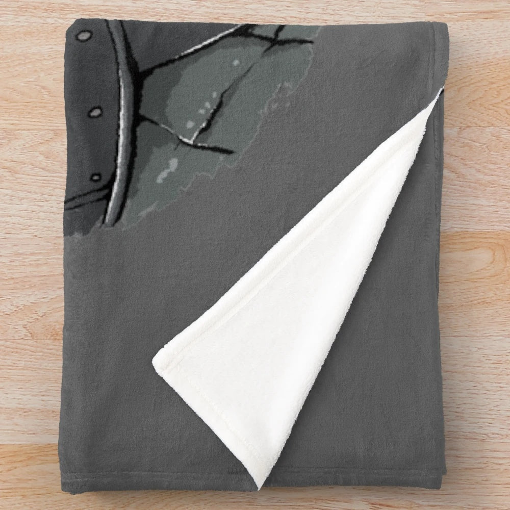 Geralt of Rivia plush blanket featuring a face palm meme design