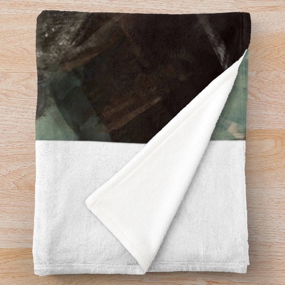 Plush blanket featuring Henry Cavill as Geralt of Rivia from the Witcher TV series