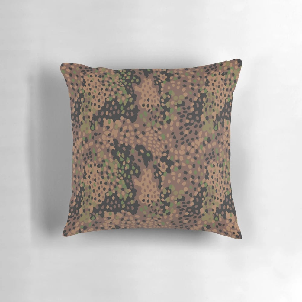 German military-style M44 pea dot camouflage pattern throw pillow