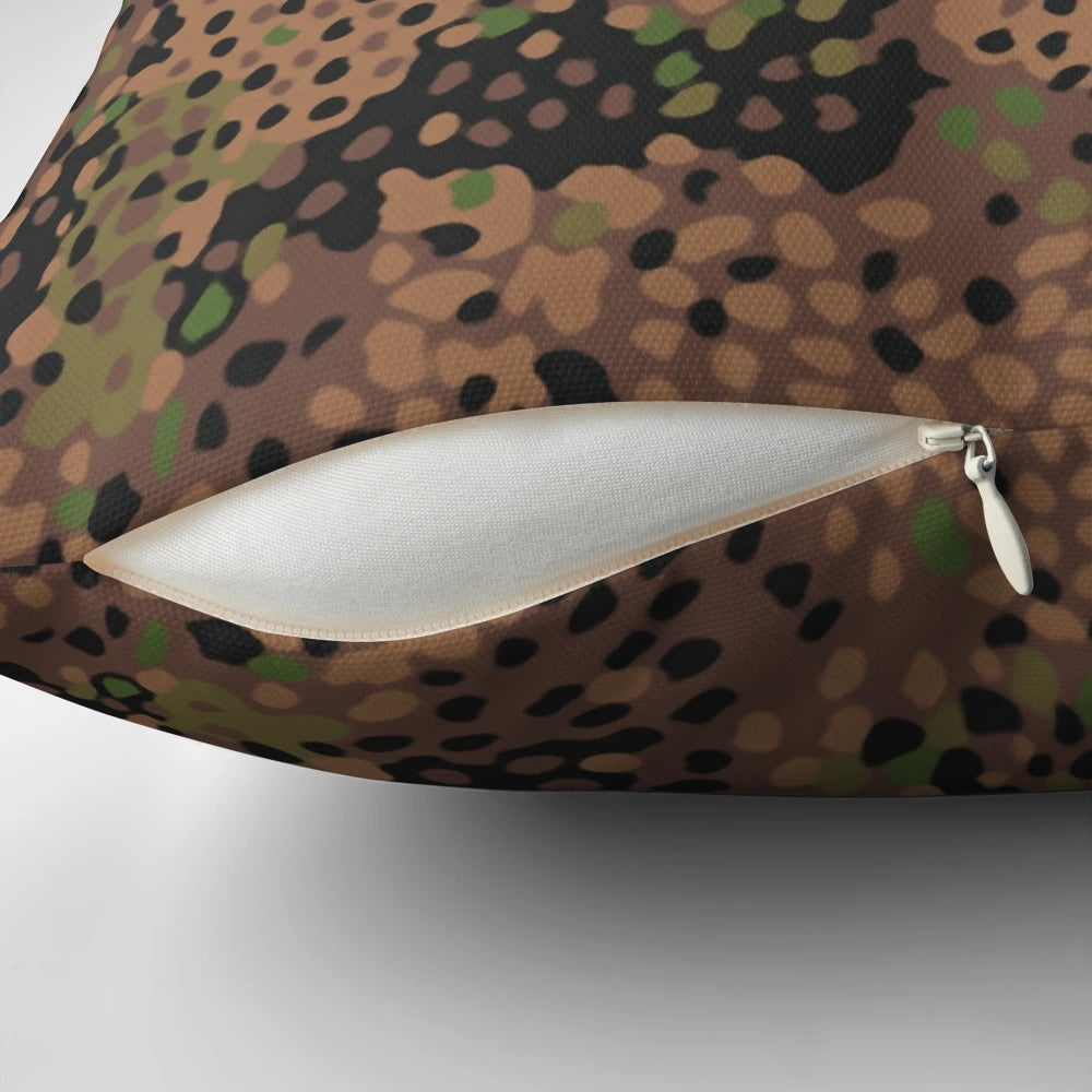 German military-style M44 pea dot camouflage pattern throw pillow