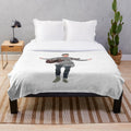 Gerry Cinnamon Plush Blanket with Watercolor Graphic