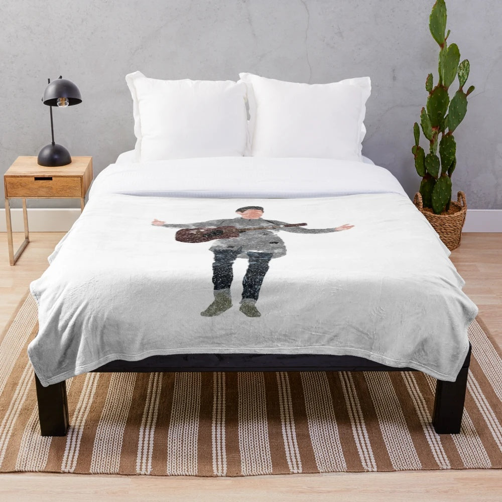 Gerry Cinnamon Plush Blanket with Watercolor Graphic