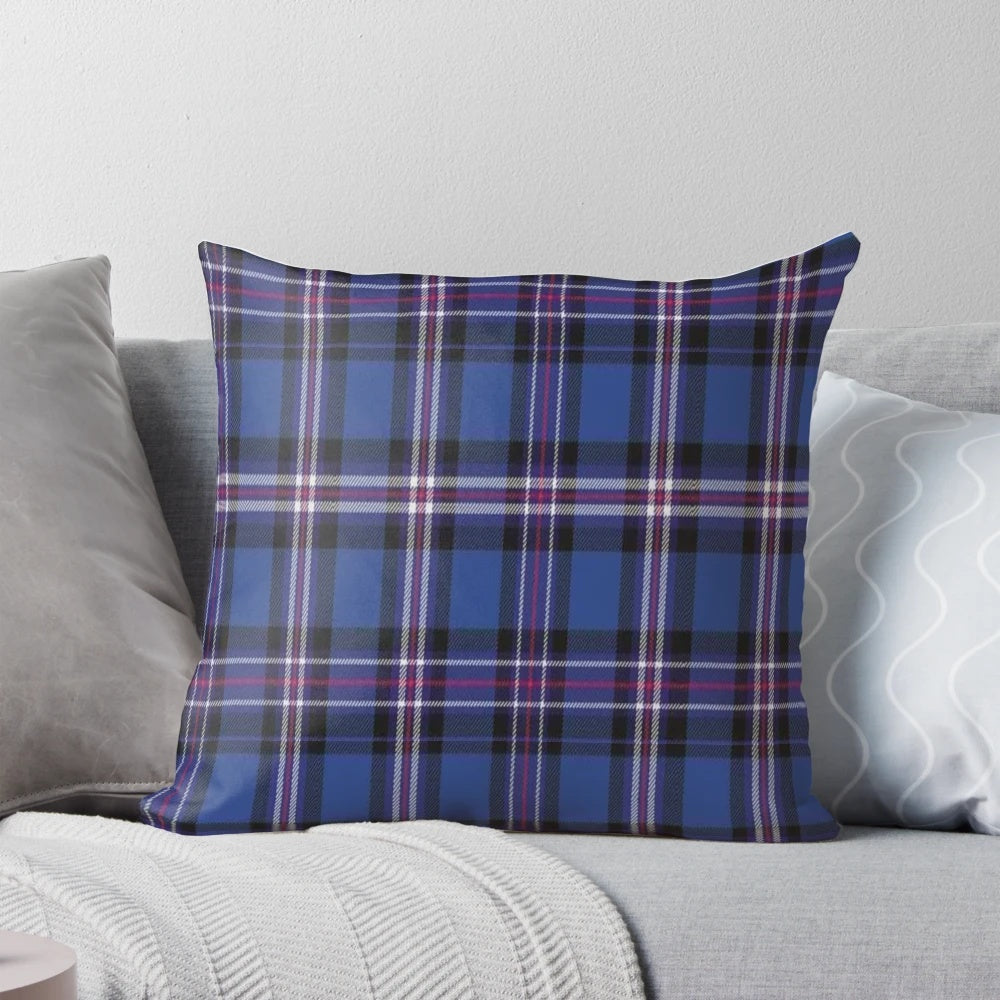 Gers Tartan Plaid Pillow - Authentic Scottish Football Home Decor