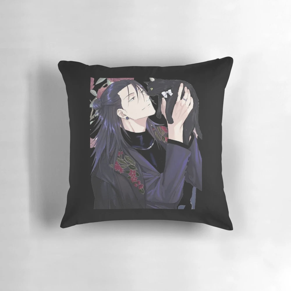 Soft and Comfortable Geto and a Cat Pillow for Home Decor