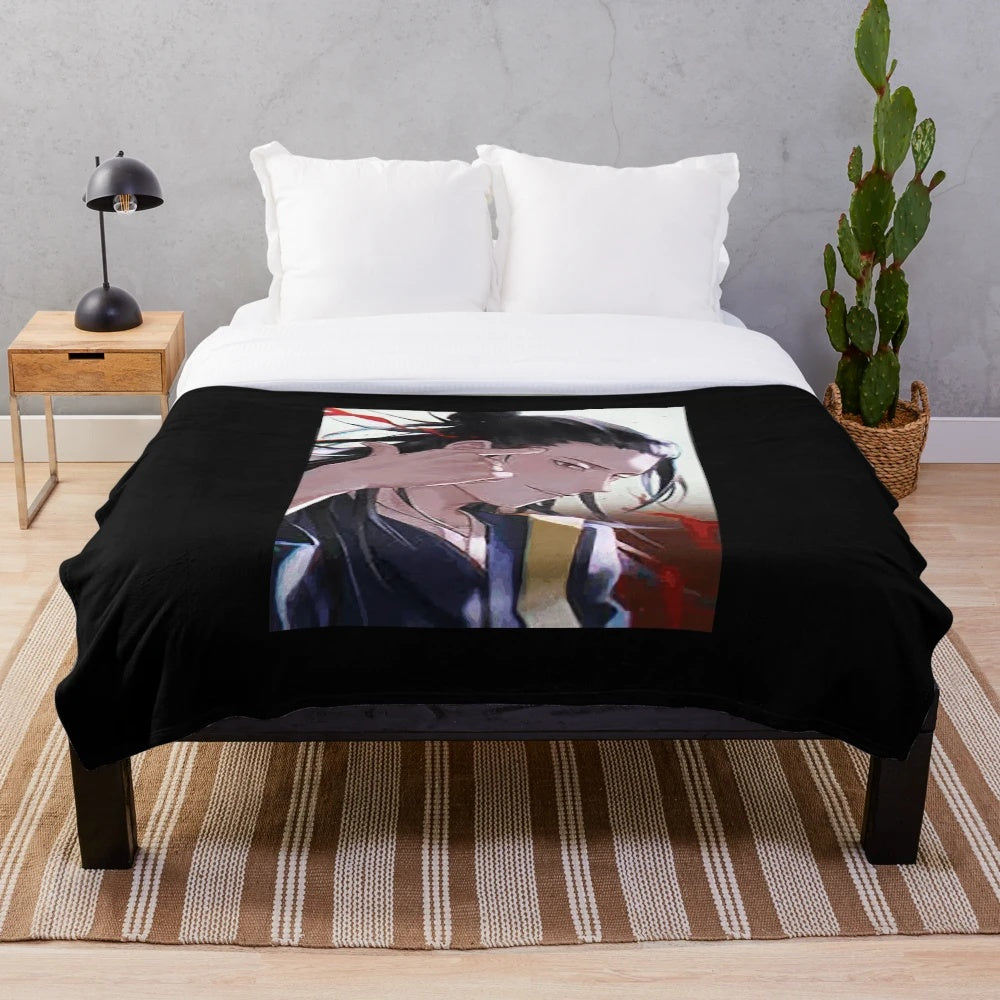 Geto Suguru inspired plush blanket, jujutsu kaisen inspired throw blanket