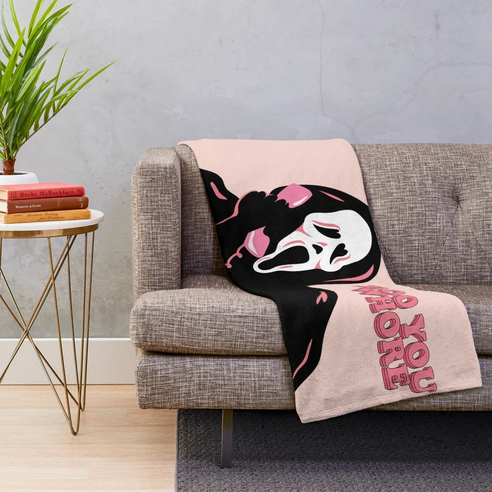 Ghost Face inspired plush blanket