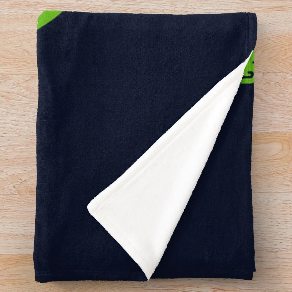 Soft and cozy plush blanket featuring the iconic Slimer character from Ghostbusters