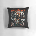 Ghostface inspired black and white throw pillow