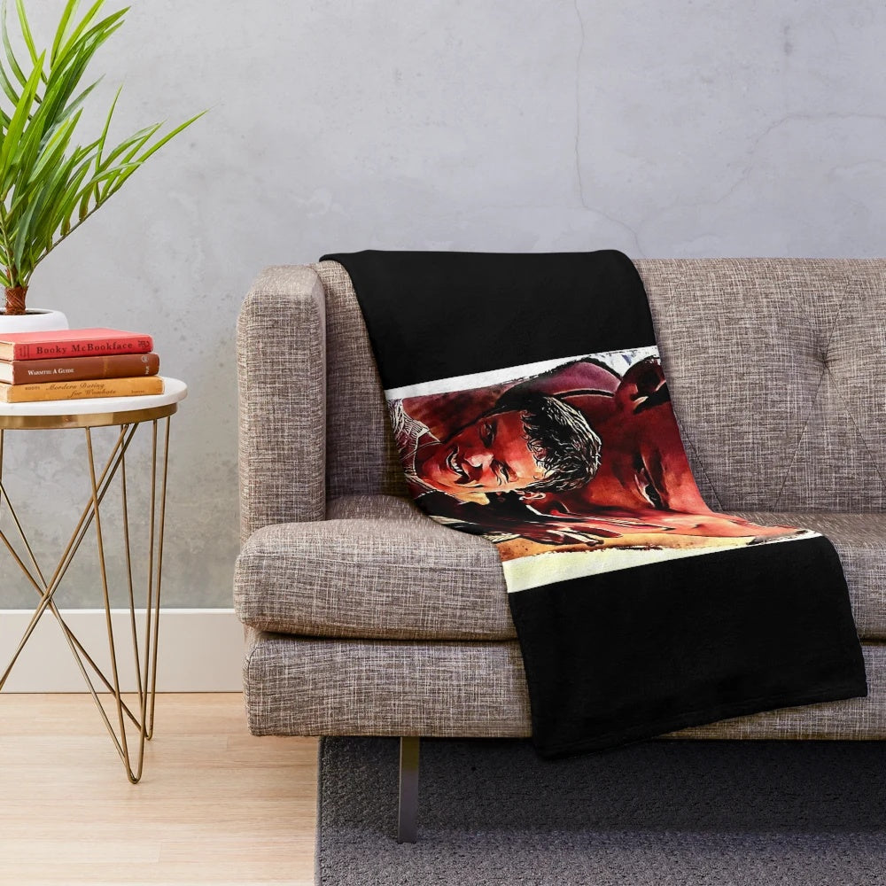 Ghostface inspired plush blanket for horror movie fans