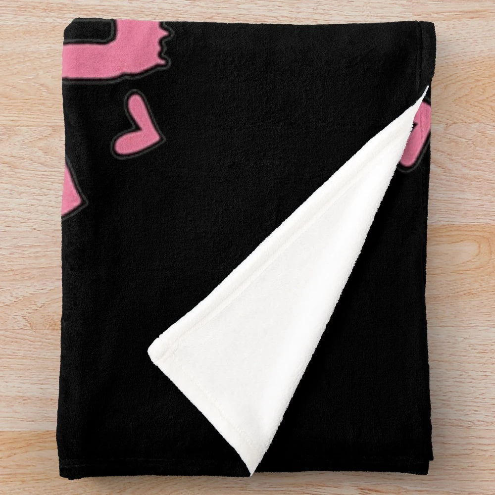 Ghostface inspired plush blanket with "No you hang up" design for horror and Scream fans