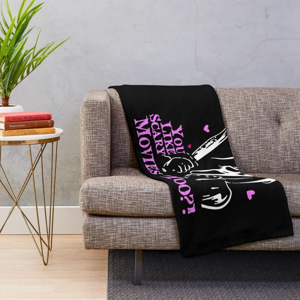 Ghostface scream plush blanket for horror movie fans