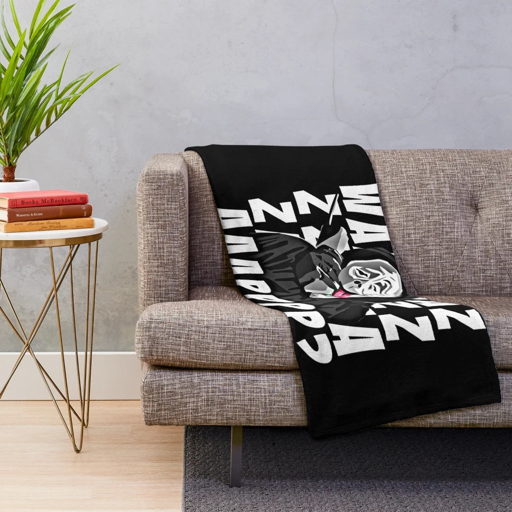 Ghostly Ghostface plush blanket with a frightening and creepy design