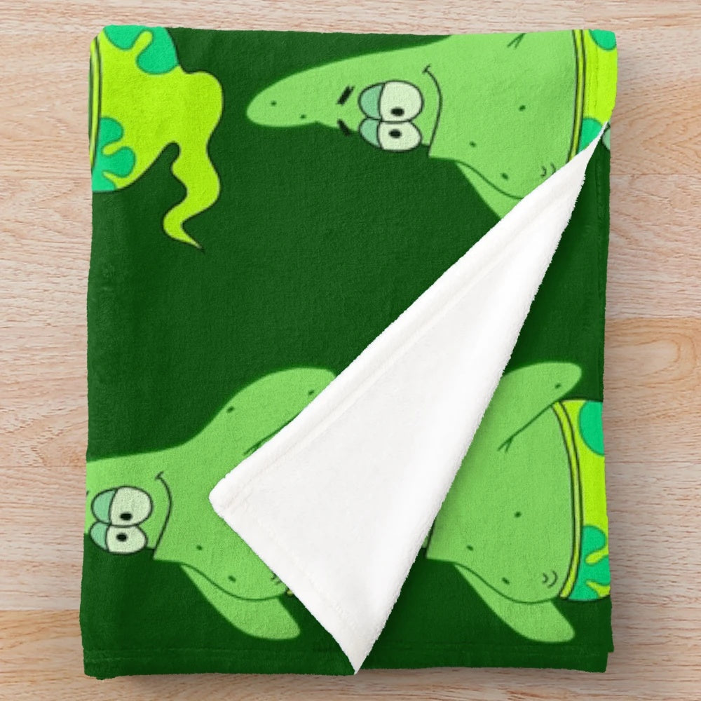 Ghostly Patrick Star plush blanket with Spongebob character design